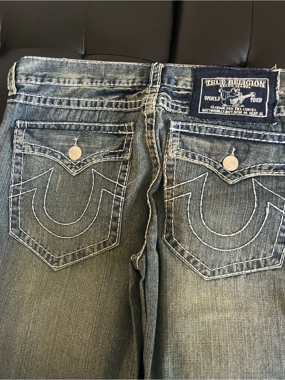 True Religion Men’s Bootcut Jeans - Faded Blue Denim